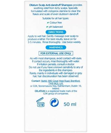Oilatum Scalp Treatment Anti Dandruff Shampoo 50ml (Pack of 1) - 1634000ml - Buy Online on GoSupps.com