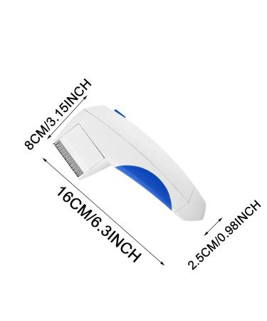 Electrical Flea & Lice Remover Comb for Cats & Dogs | MPE332 Pet Cleaning Tool - White - Buy Online on GoSupps.com