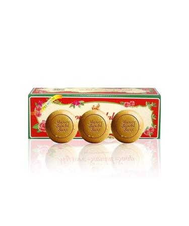 Mysore Sandal Soap Set of 3 Bars (450g) | Pure Sandalwood Oil | International Shipping - Buy Online on GoSupps.com