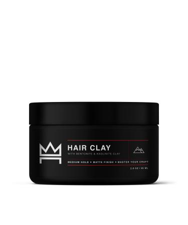 Hair Craft Co. Clay Pomade 2.8oz - Shine-Free Matte Finish - Medium Hold/Natural Look Clay Base Super Dense, Stylist Approved  Ideal for Textured, Thickened & Modern Styles  Unscented