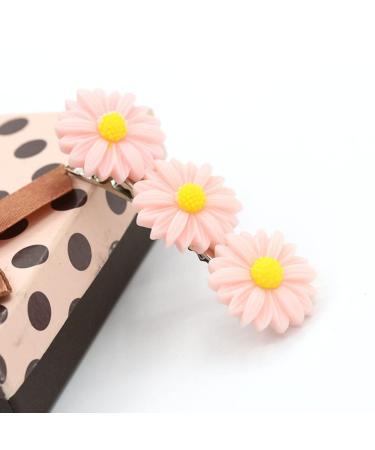 Uonlytech 10pcs Daisy Flower Hair Clips - Beach Wedding Hair Accessories for Women - Pink Hawaii Flower Barrettes - Buy Online on GoSupps.com