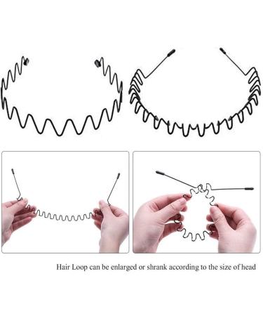 Hair Ties for Men & Women - 6-Piece Wavy Metal Bands - Non-Slip Sports Headbands for Yoga & Outdoor Activities - Unisex Multi-Style Hair Accessories - Buy Online on GoSupps.com