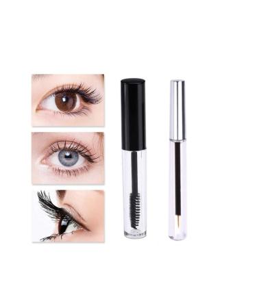 8ml Empty Mascara Tube with Wand Set - DIY Eyelash Cream Container Bottle with Rubber Inserts and Funnels (Silver/Black) - Buy Online on GoSupps.com