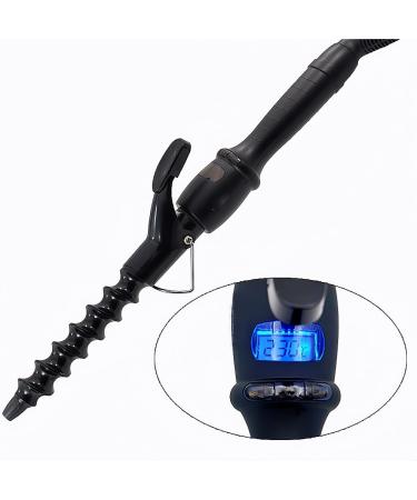 Spiral Hair Curler Beach Wave Curler 25mm Spiral Curling Iron Wand Professional 1 inch Ceramic Crimping Iron for Short and Long Hair LCD Display Hair Crimper Beach Wave Curler Hair Wand - Buy Online on GoSupps.com