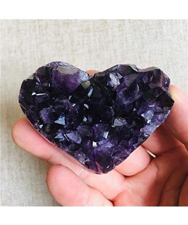 Natural Crystal Uruguay Amethyst Quartz Crystal Heart Cluster Specimen 1pc yuebang Stone Mineral Specimen 5cm