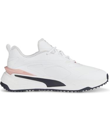 PUMA Women's GS-Fast Golf Shoe 38.5 EU - White Navy Blazer Flamingo Pink - International Shipping Available - Buy Online on GoSupps.com