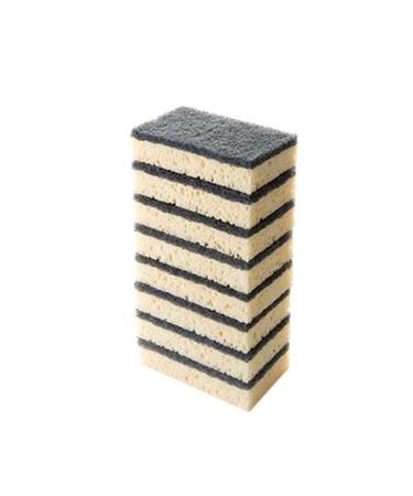 Seaweed Sponge Double-Sided Sponge Wipe Cleaning Non-Stick Pan No Sand Pad Absorbent Scouring Dishwashing Sponge Rag Black 8PCS