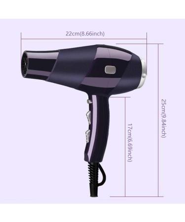 Hairdryer Professional Ionic Hair Dryer 2300W AC Motor Salon Fast Blow Dryers 3 Heat 2 Speed Settings and Cool Shot Button Hair Dryer with 2 Nozzles 3m Long Cable Low Noise Hair Dryer WineRed Small - Buy Online on GoSupps.com