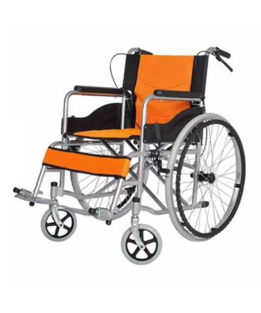 Wheelchair For Outdoor Folding Self Propelled Wheelchair Lightweight Folding Manual Mobility Device For Elderly Ransit Comfort Wheelchair Wheel Chair(Orange)