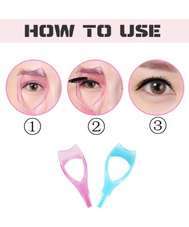 2 PCS Eyelash Mascara Applicator Comb Tool Set - Pink and Blue - Buy Online on GoSupps.com