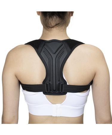 Adjustable Upper Back Brace Shoulder Back Posture Corrector Neck Clavicle Spine Support Men Women Hunchback Correction Belt Provide Spinal Support Pain Relief (Color : Black Size : Medium) Medium Black