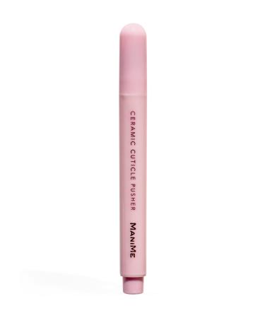 ManiMe Ceramic Cuticle Pusher | Easy Gel Manicure Nail Tool | Exfoliating Cuticle Shaping Pumice Stone Tip | Infused with Nourishing Apricot Kernel Oil & Vitamin E for Healthy Cuticle Care