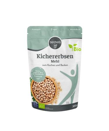 Borchers organic chickpeas flour |300g |Rich in fiber |Protein source |Ideal for oriental dishes |By nature vegan