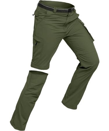 Men's Waterproof Quick Dry Hiking Pants - Lightweight Outdoor Fishing Work Pants 34 Army Green - Buy Online on GoSupps.com