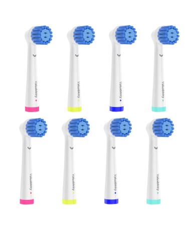 8 Pack Sensitive Gum Care Brush Heads Compatible with Oral B Electric Toothbrush