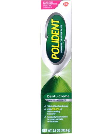 Polident Dentu-Creme Denture Cleaner 3.9 oz - Pack of 2 | Effective Denture Cleaning Solution - Buy Online on GoSupps.com