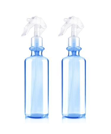 bosnyyds Plastic Refillable Spray Bottle (All-Purpose,2 Pack, 10 Oz/300 ml ) Great for Hair Styling, Gardening Plants, Kitchen Cleaning, Sprays Skin & Care Blue
