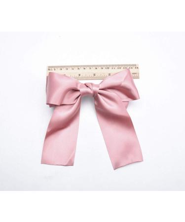 8-Piece Set Big Satin Ribbon French Barrettes for Women - Large, Soft, Silky Hair Bow Clips - Buy Online on GoSupps.com