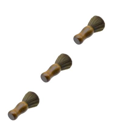 Minkissy 3 pieces Wood Tools Broken Hair Cleaning Bush Salon Hair Cleaning Face Staubwedel Brush Brush B rste Hair Cut Kit Neck Bush Face Bush Bush Hair Removal 15.5x3.2cm X3PCs Brown 3 pieces