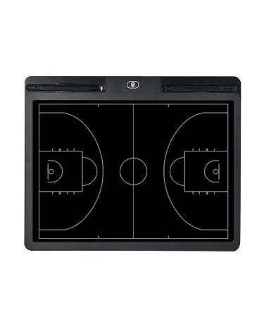 Pure Vie Electronic Basketball Coaching Board LCD Basketball Coaches Tactical Clipboard Writing Tablet Blackboard with Stylus Pen - Basketball Gift Sporting Goods Daily Training Assistant Equipment 16inch