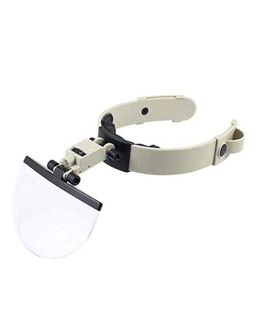 Headband Magnifier with Led Light Head-Mounted Handsfree Reading Magnifying Glasses Jeweler Watch Loupe 3 Replaceable Lenses Interesting Life Fashionable