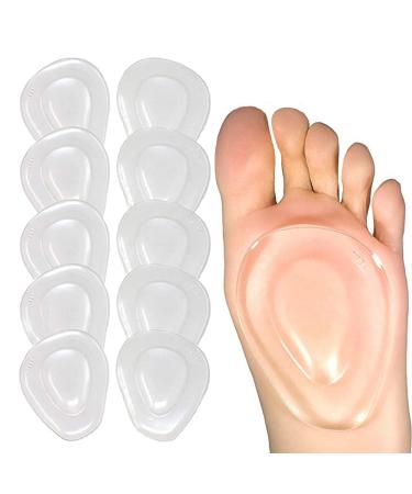 Ball of Foot Cushions 10 Pack Metatarsal Pads for Women Men Insoles Forefoot Supports Cushioning Pain Relief Bunion Morton's Neuroma Foot Pads