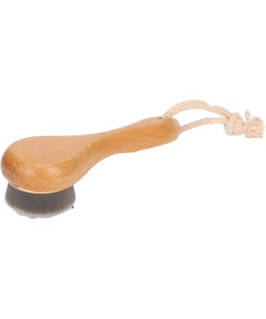 Beech Handle Facial Cleansing Brush | Soft Fiber Deep Pore Cleaner & Exfoliator | Portable Skin Scrubber for Effective Cleansing & Massage - Buy Online on GoSupps.com