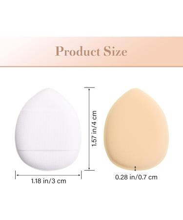 Sibba 2-Piece Loose Powder Puffs with Finger Holder - Soft Makeup Setting Triangle Face Cushion for Beauty Blender - Portable Cosmetics Sponge for Foundation - Small Head Storage Brush Included - Buy Online on GoSupps.com