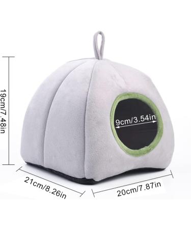 Bhina Small Animal Pet Winter House Chinchilla Small Pet Bed Small Animals House Bed Chinchilla House Cage Grey Green Cute Nest Cage Toys Suitable For Hamsters Chinchillas Guinea Pigs 21 * 20 * 19 cm - Buy Online on GoSupps.com