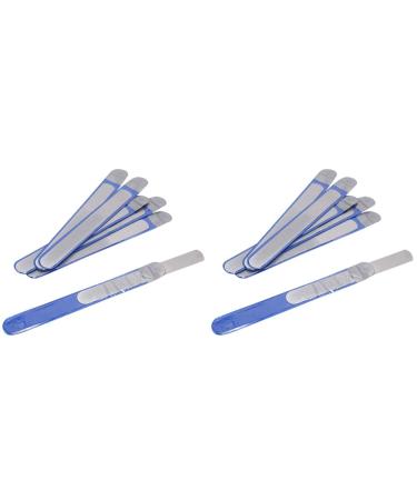 Balawin 12 Pieces Stainless Steel Nail File Double-Sided Diamond Nail File Metal Nail File Manicure File for Family and Travel