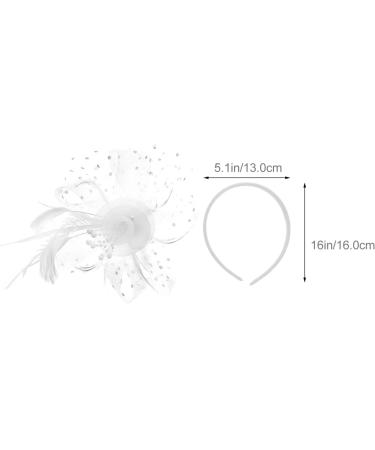 Lurrose Black Fascinator Fascinators for Women White Fascinator Net Yarn Hairband Wedding Hair Accessories Festival Hair Piece for Women and Girls Silk Bonnet - Buy Online on GoSupps.com