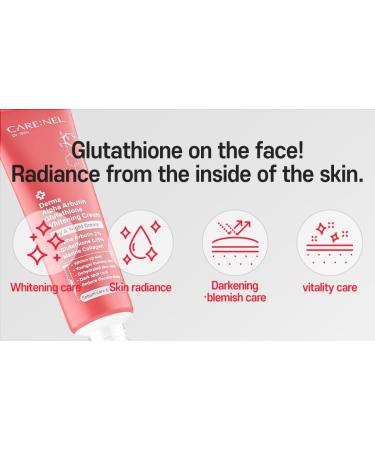 CARE:NEL Whitening Cream for face Korea Derma Alpha Arbutin Glutathione 1.52fl.oz/45ml - Buy Online on GoSupps.com