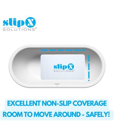 Durable Large Rubber Safety Mat 27x15 | SlipX Solutions - Extra Grippy | Machine Washable | White - Buy Online on GoSupps.com