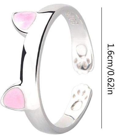 Anoximt Cat Ring for Women | Stylish Cat Ears Fashion Jewelry | Perfect Gift for Weddings Valentine's Day & Special Occasions - Buy Online on GoSupps.com