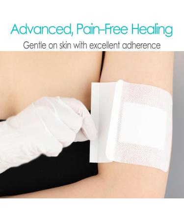 Adhesive Island Wound Dressing Bandages - Breathable Bordered Gauze Patches for Surgical Incisions & Injury Care (4x6 Inch Pack of 10 - Buy Online on GoSupps.com