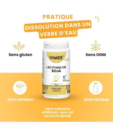 Vimee Soy Lecithin Powder - Soy Phospholipid-Based Supplement and Food Additive - Liver Brain - 500 G - 500 Days - Buy Online on GoSupps.com