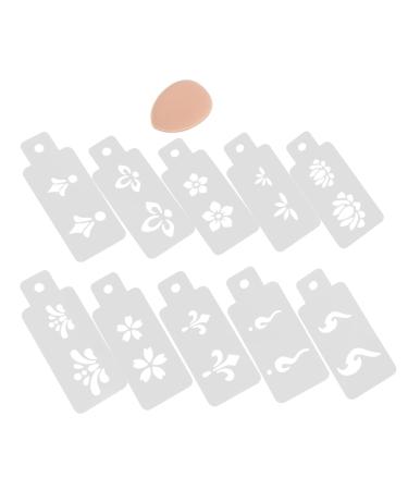 VINTORKY 1 Set Hanfu Forehead Patch Face Paint Chinese Makeup Palette Painting Stencils White Pvc