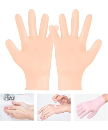 Kexpery Silicone Moisturizing Gloves Anti-Slip Hands Peeling Gloves Preventing Dryness Dead Skin Remove Gloves Hand Care Tools (Light Yellow) - Buy Online on GoSupps.com