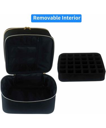 Tebinzi Nail Polish Organizer for 40 Bottles & Nail Lamp | Black Travel Storage Bag for Manicure Set | Ideal eCommerce Solution - Buy Online on GoSupps.com