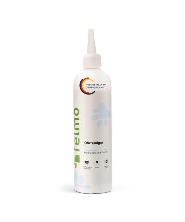 Felmo ear cleaner for dogs & cats (250 ml) - enables gentle and effective cleaning as well as care - calms down with itching shaking heads & reduces smells vegan & paraben -free - Buy Online on GoSupps.com