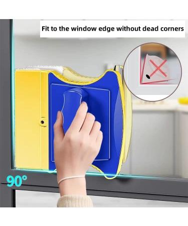 Fdit Glass Cleaner 4.7 * 4.5 * 2.7in Magnetic Window Cleaner Double Sided Glass Cleaner with 2 Cleaning Cotton for Cleaning Windows Fish Tanks (3-6 mm) - Buy Online on GoSupps.com
