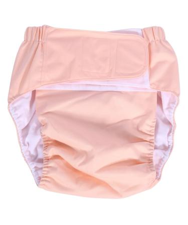 Adult Nappies - New Adult Washable Diaper Adjuatable Incontinent Care Cloth Diaper Breathable Nappy Pants Reusable Diaper Pants Elderly Cloth Diaper Personal Care(Light Pink)