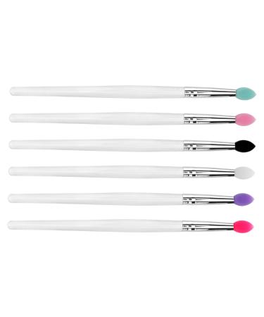 Housoutil 6pcs Eye Shadow Brush Eyeshadow Silicone Makeup Brush Eye Shadow Application Tool Makeup Tools