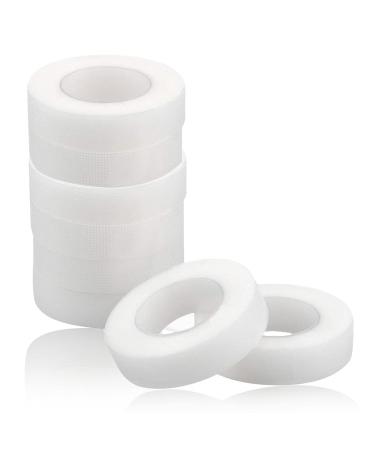 Roser rose 8 roll eyelashes tape eyelash isolations adhesive tape (0.5 inches x 9.8 yards) eyelash isolations adhesive tape eyelash band for eyelashes lash extension eyelash extension tools (white)