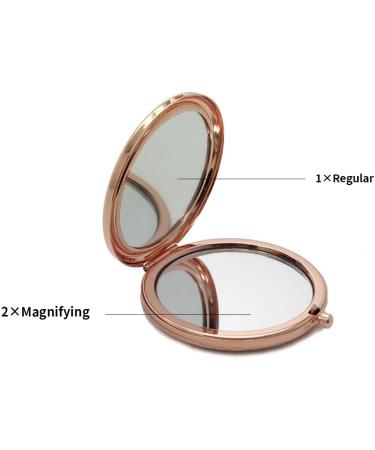 Friendship Personalized Travel Pocket Makeup Mirror | Rose Gold BFF Gift for Women and Girls - Buy Online on GoSupps.com