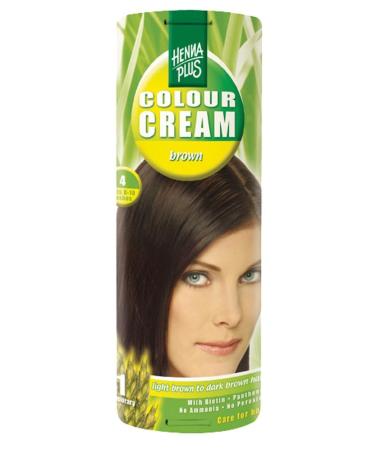Hennaplus 48305 Balsam Colour Cream 4 Brown 60 ml (1 pack)
