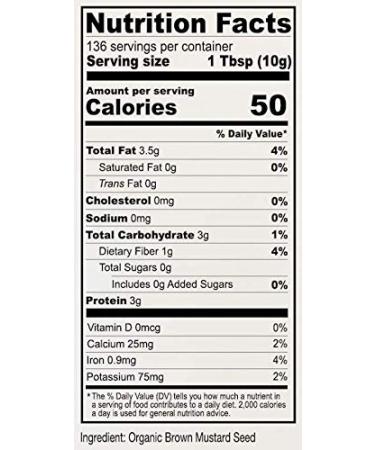 Anthony's Organic Brown Mustard Seeds 3 lb - Gluten Free, Non GMO, Keto Friendly - Buy Online on GoSupps.com