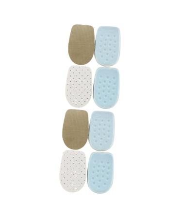 FOMIYES 4 Pairs Inner Height Increasing Insole Half Insole Latex Insoles Shoe Lift Inserts Shoe Pads Height Increase Insole Shoe Filler Altitude Insole Emulsion Heel Pad Men and Women