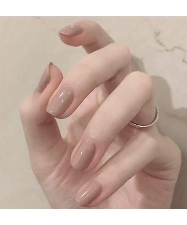 Brishow Apricot Artificial Ballerina Nails | 24 Stick-On Press-On Acrylic Nails for Women & Girls - Buy Online on GoSupps.com