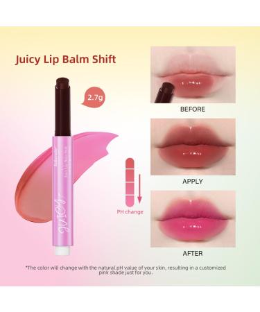 Juicy Lip Balm Shift - pH Color Changing Hydrating Lipstick & Gloss | Moisturizing Nourishing Care | Non-Sticky Tinted Lip Balm (SET A) - Shop Internationally - Buy Online on GoSupps.com